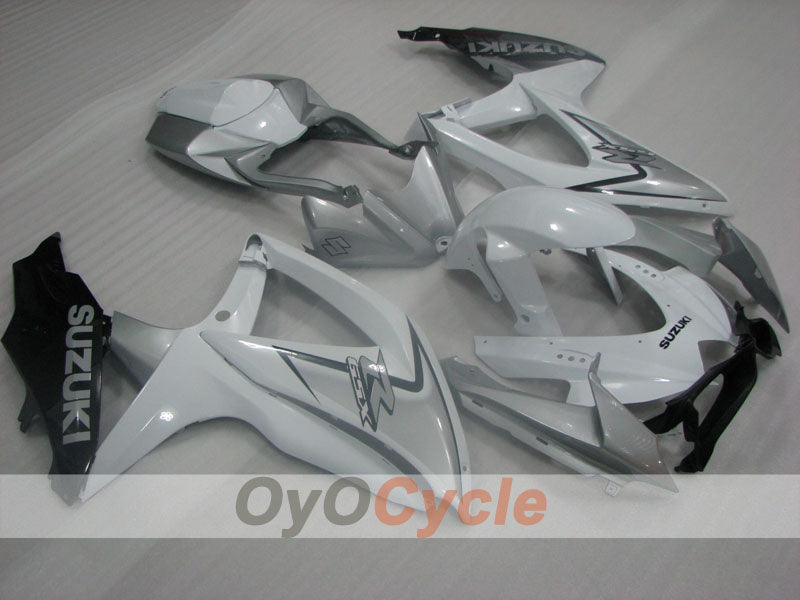 Injection Fairing kit for 08-10 GSX R750 - White, Grey - Factory Style #OYO87905451 Main image