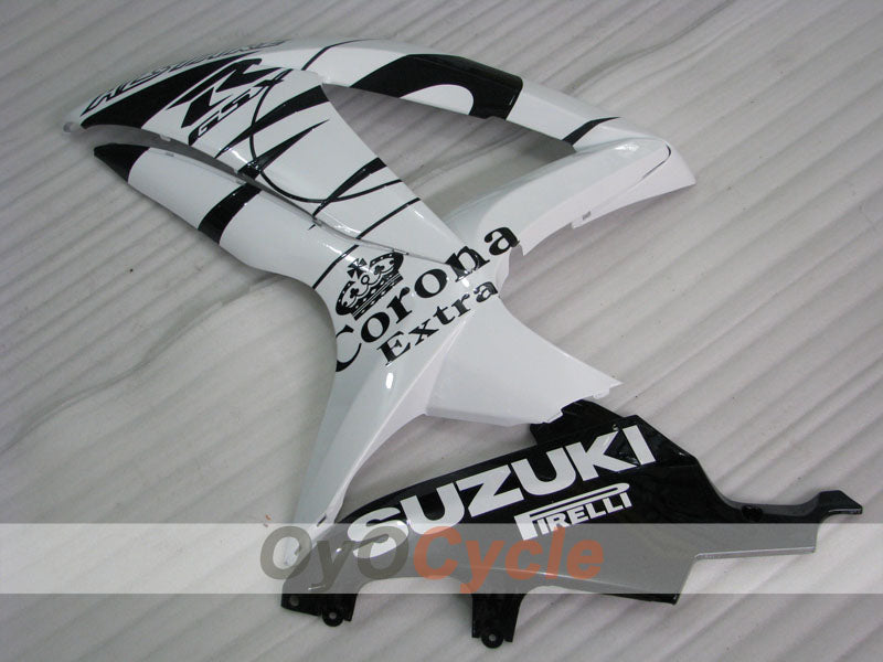 Injection Fairing kit for 08-10 GSX R750 - White, Black - Corona #OYO87905455