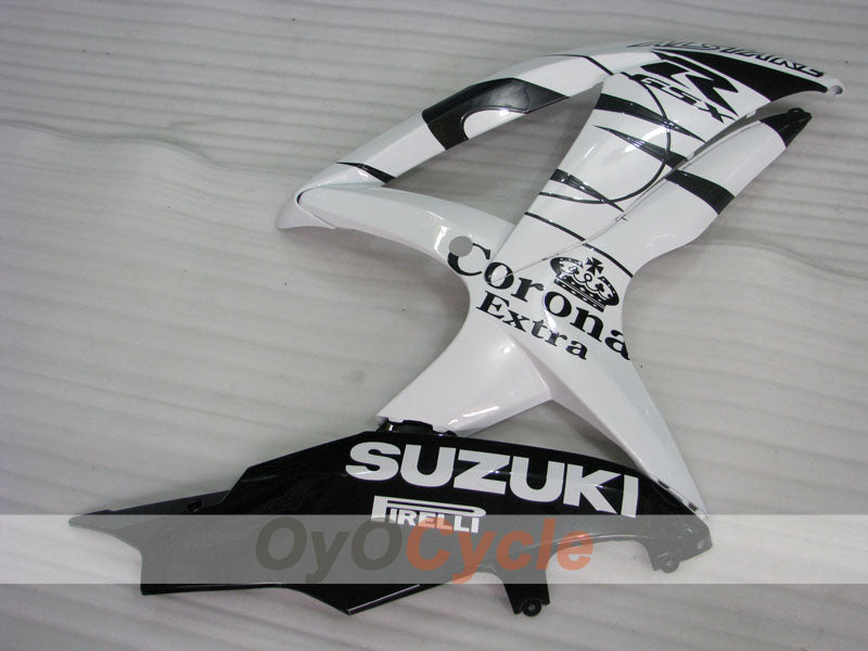 Injection Fairing kit for 08-10 GSX R750 - White, Black - Corona #OYO87905455