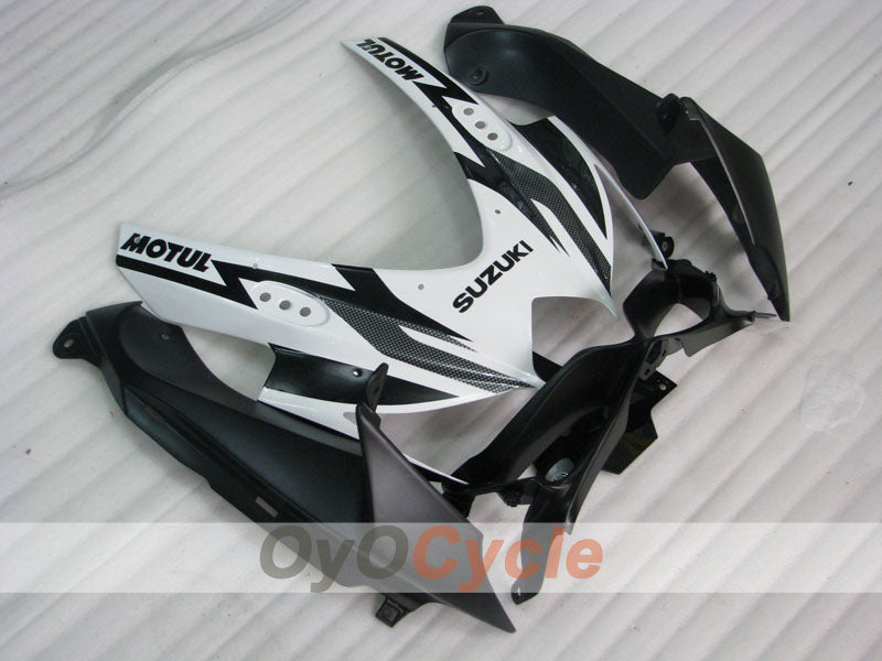 Injection Fairing kit for 08-10 GSX R750 - White, Black - Corona #OYO87905455