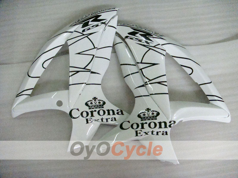 Injection Fairing kit for 08-10 GSX R750 - White, Black - Corona #OYO87905456