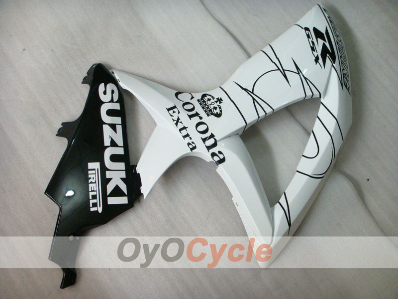 Injection Fairing kit for 08-10 GSX R750 - White, Black - Corona #OYO87905457