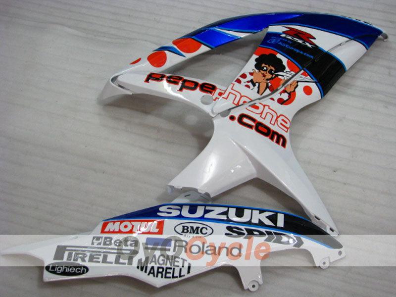 Injection Fairing kit for 08-10 GSX R750 - Blue, White - Dark Dog #OYO87905458