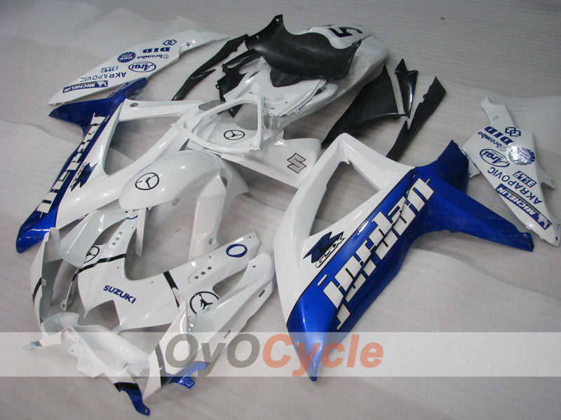 Injection Fairing kit for 08-10 GSX R750 - Blue, White - Jordan #OYO87905459