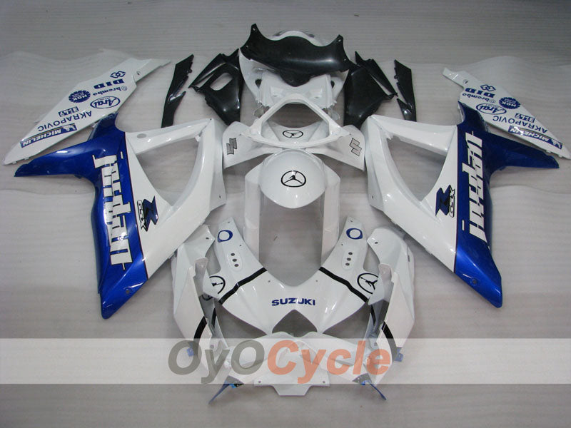 Injection Fairing kit for 08-10 GSX R750 - Blue, White - Jordan #OYO87905459