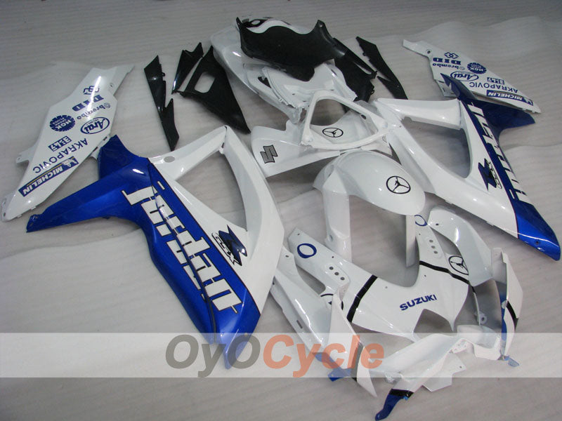 Injection Fairing kit for 08-10 GSX R750 - Blue, White - Jordan #OYO87905459 Main image