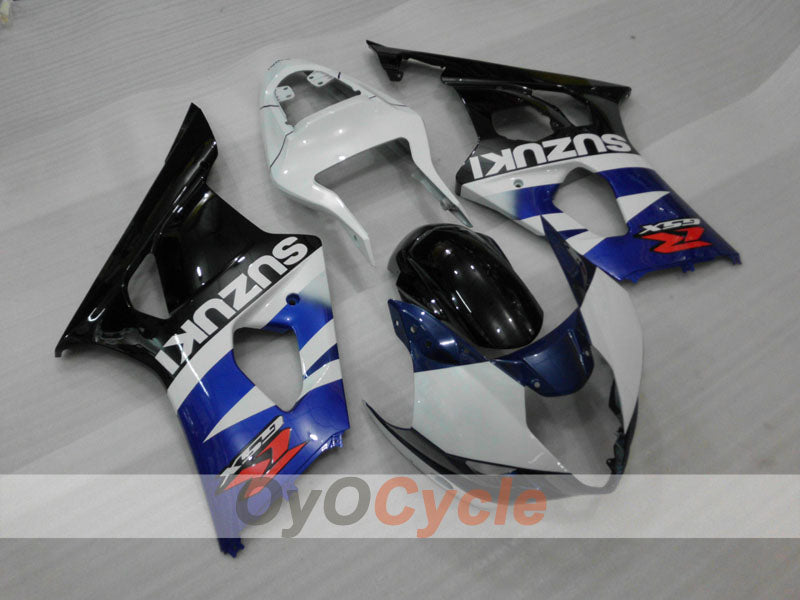 Injection Fairing kit for 03-04 GSX R1000 - Blue, White, Black - Factory Style #OYO87905496 Main image