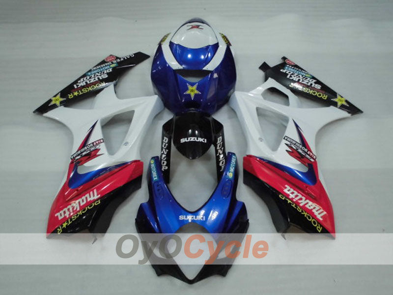 Injection Fairing kit for 07-08 GSX R1000 - Blue, White - Rockstar #OYO87905520
