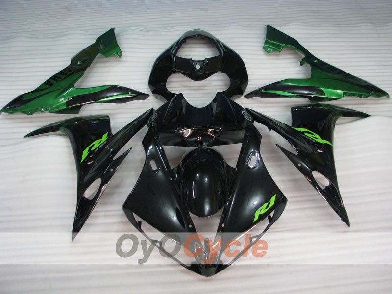 Injection Fairing kit for 04-06 YZF-R1 - Green, Black - Factory Style #OYO87905653