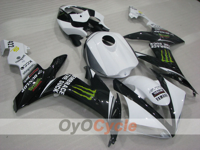 Injection Fairing kit for 04-06 YZF-R1 - White, Black - Monster #OYO87905665