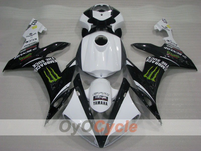 Injection Fairing kit for 04-06 YZF-R1 - White, Black - Monster #OYO87905665
