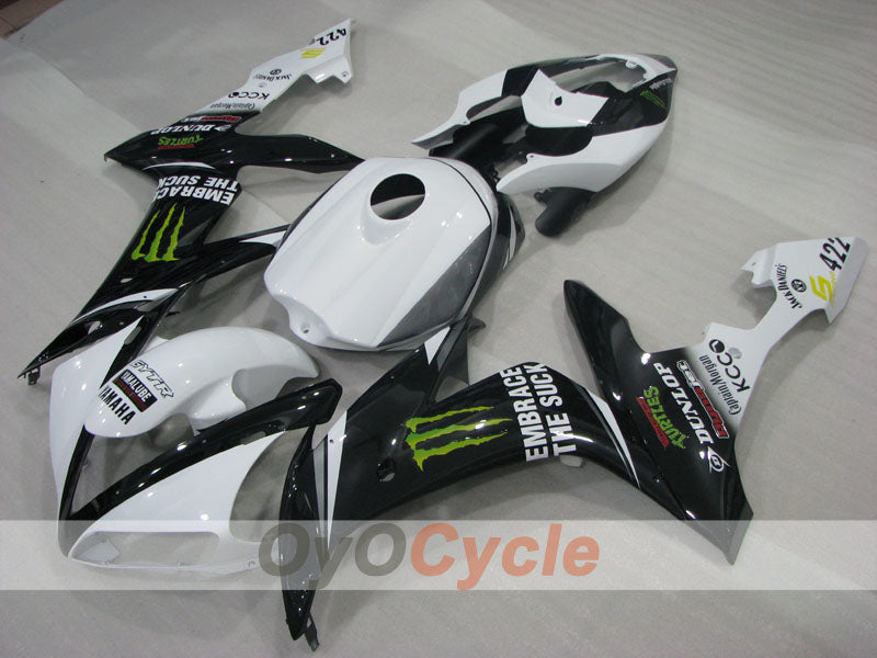 Injection Fairing kit for 04-06 YZF-R1 - White, Black - Monster #OYO87905665
