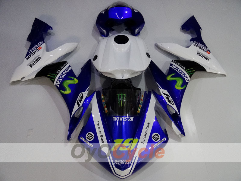 Injection Fairing kit for 04-06 YZF-R1 - Blue, White, Black - Monster #OYO87905670