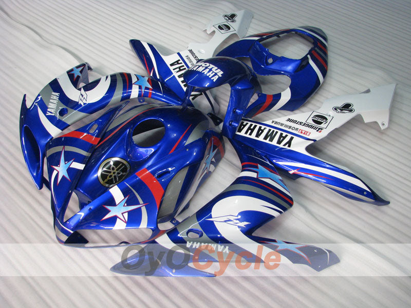 Injection Fairing kit for 04-06 YZF-R1 - Blue, White - FIAT, MOTUL #OYO87905671