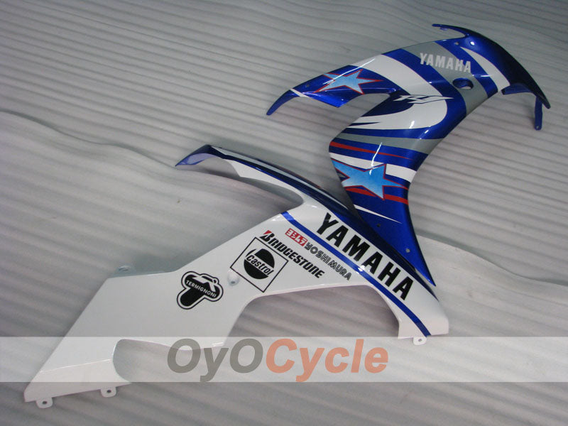 Injection Fairing kit for 04-06 YZF-R1 - Blue, White - FIAT, MOTUL #OYO87905671