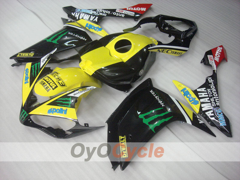 Injection Fairing kit for 07-08 YZF-R1 - Yellow, Black - Monster #OYO87905682