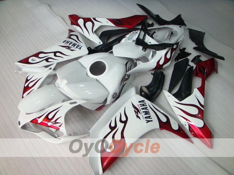 Injection Fairing kit for 07-08 YZF-R1 - Red, White - Sun #OYO87905687