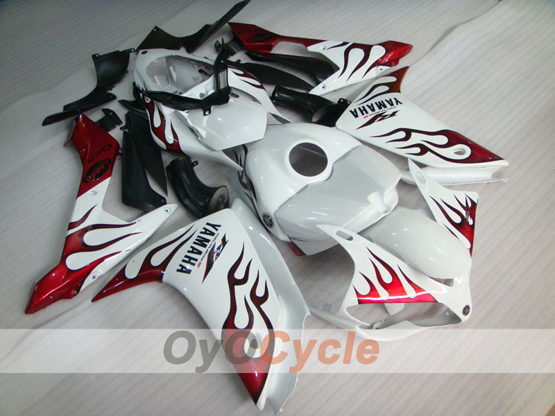 Injection Fairing kit for 07-08 YZF-R1 - Red, White - Sun #OYO87905687