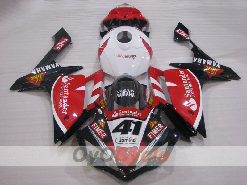 Injection Fairing kit for 07-08 YZF-R1 - Red, White, Black - Santander #OYO87905691