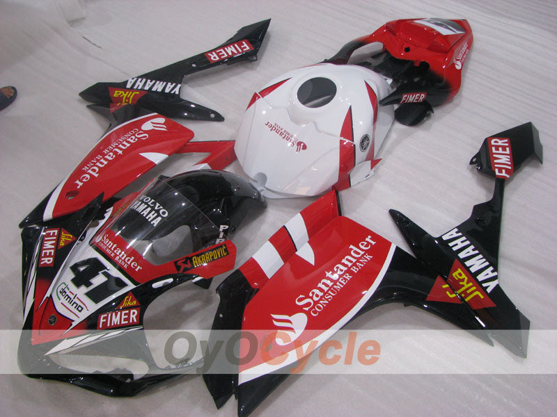 Injection Fairing kit for 07-08 YZF-R1 - Red, White, Black - Santander #OYO87905691