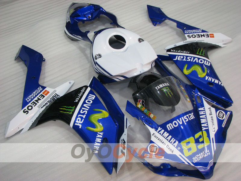 Injection Fairing kit for 07-08 YZF-R1 - Blue, White, Black - Monster #OYO87905694