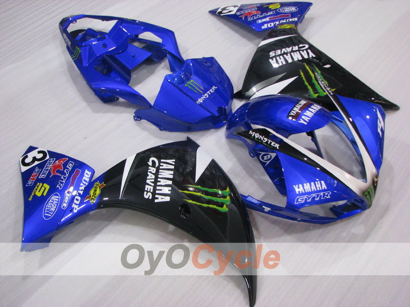 Injection Fairing kit for 09-11 YZF-R1 - Blue, Black - Monster #OYO87905708 Main image