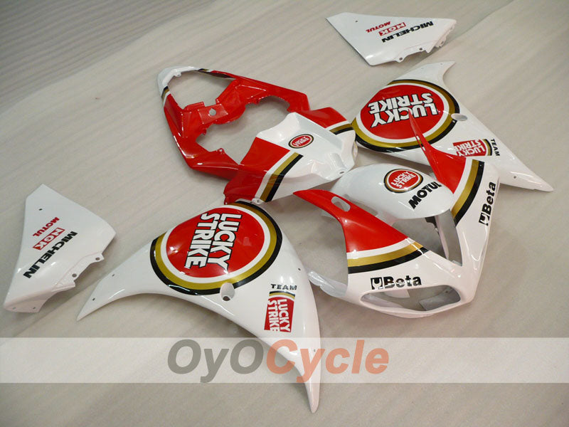 Injection Fairing kit for 09-11 YZF-R1 - Red, White - Lucky Strike #OYO87905710 Main image