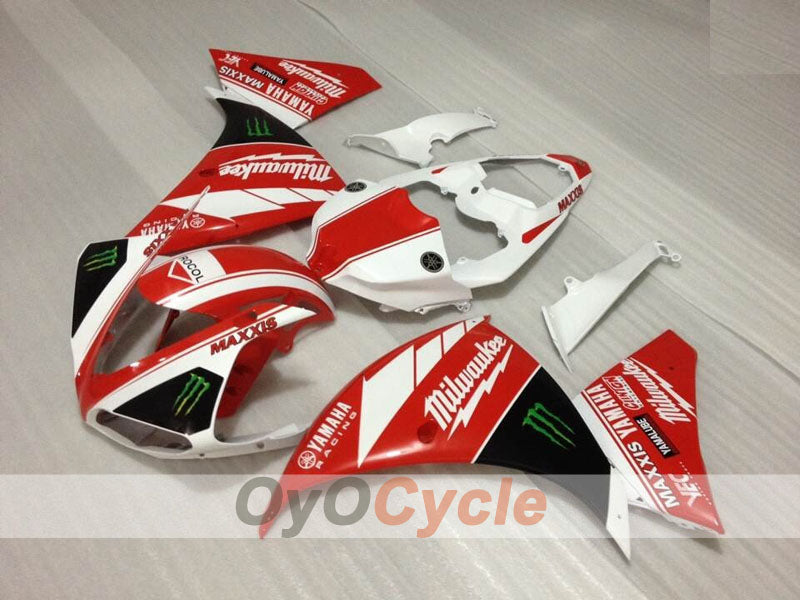 Injection Fairing kit for 09-11 YZF-R1 - Red, White - Monster #OYO87905717 Main image