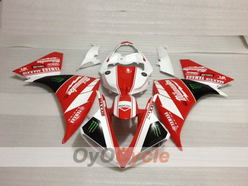 Injection Fairing kit for 09-11 YZF-R1 - Red, White - Monster #OYO87905717 Secondary image