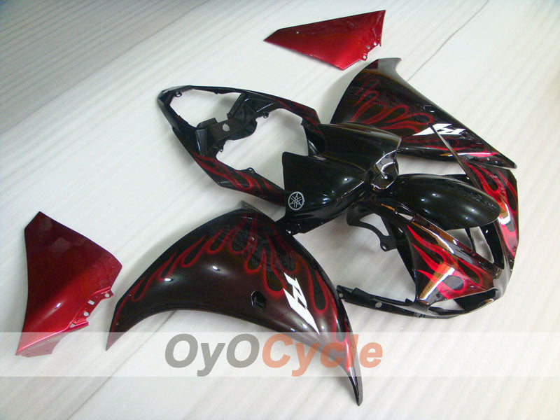 Injection Fairing kit for 09-11 YZF-R1 - Red, Black - Flame #OYO87905723 Main image