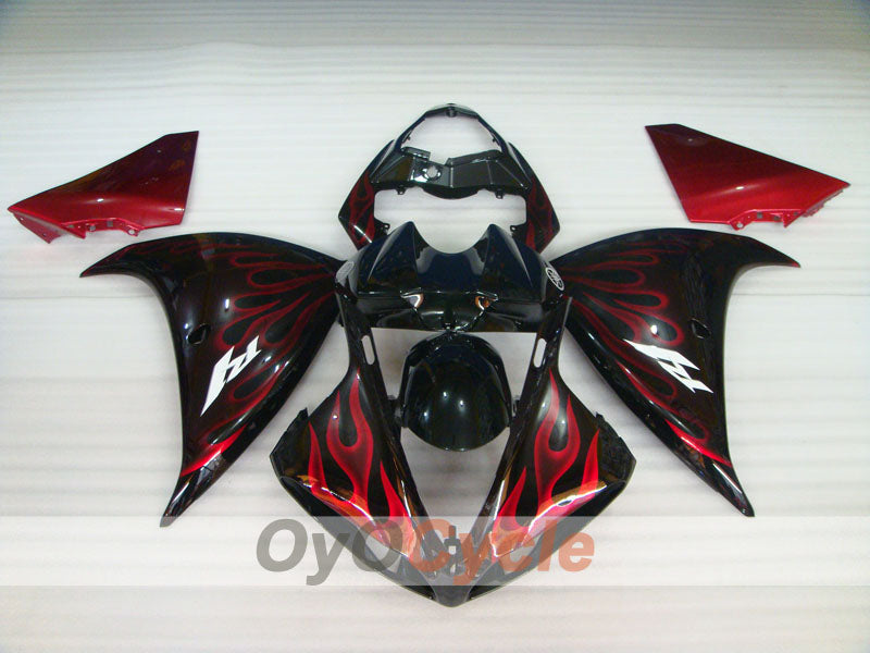 Injection Fairing kit for 09-11 YZF-R1 - Red, Black - Flame #OYO87905723 Secondary image