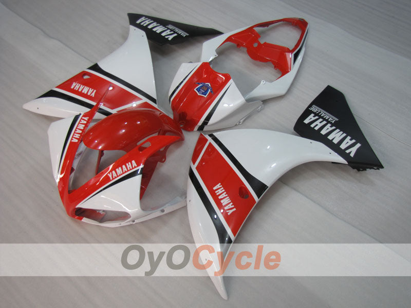Injection Fairing kit for 09-11 YZF-R1 - Red, White - Factory Style #OYO87905724