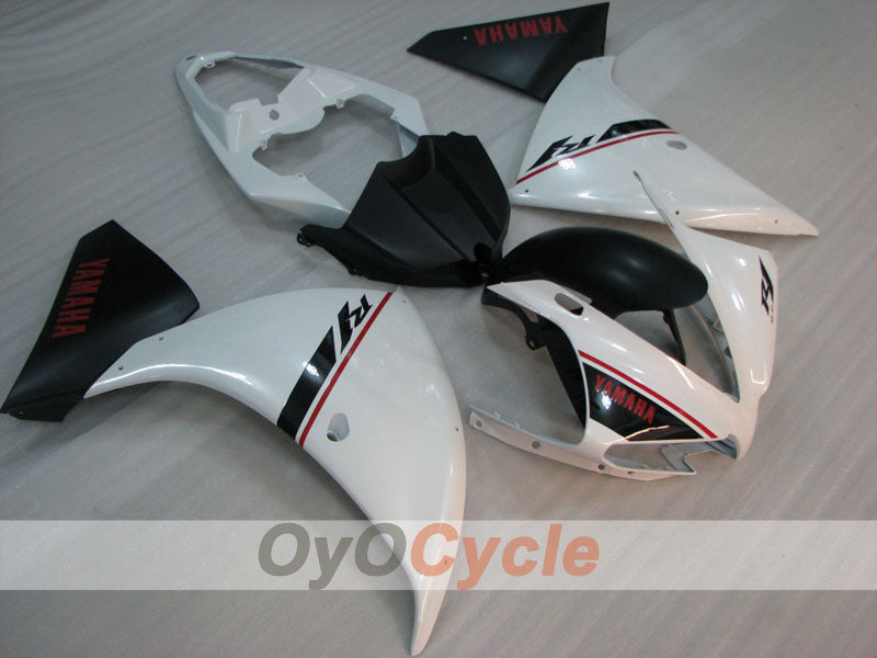 Injection Fairing kit for 12-14 YZF-R1 - White, Black - Factory Style #OYO87905727 Main image