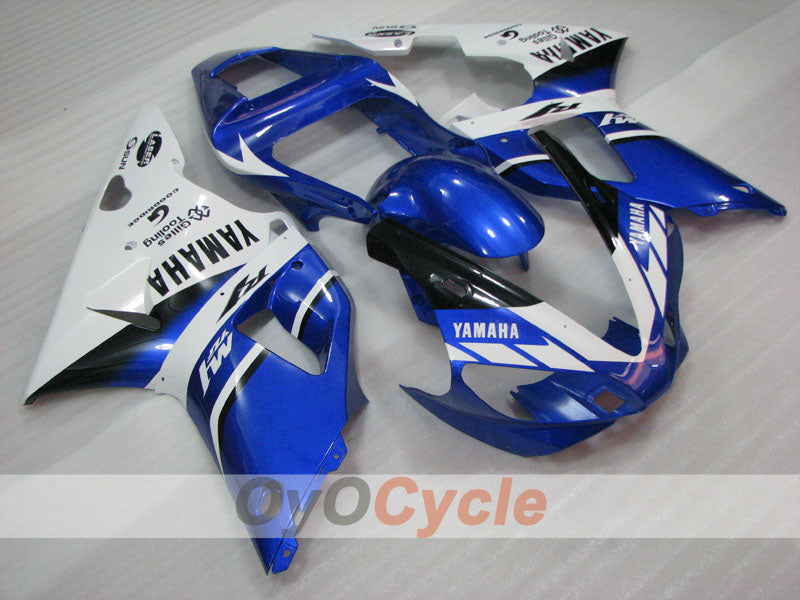 Injection Fairing kit for 00-01 YZF-R1 - Blue, White - Sun #OYO87905731 Main image