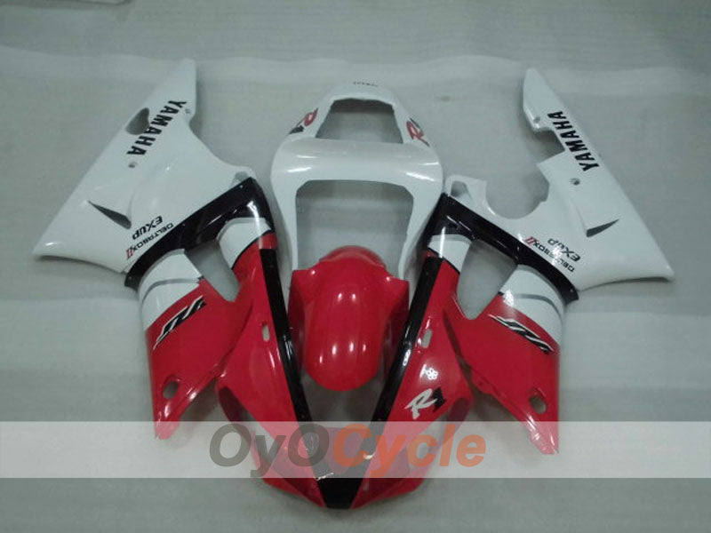 Injection Fairing kit for 00-01 YZF-R1 - Red, White - Factory Style #OYO87905732