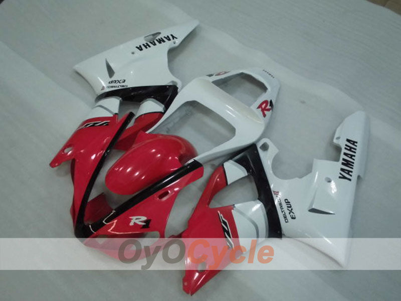 Injection Fairing kit for 00-01 YZF-R1 - Red, White - Factory Style #OYO87905732