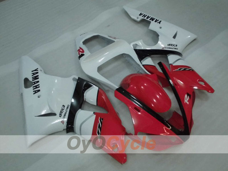 Injection Fairing kit for 00-01 YZF-R1 - Red, White - Factory Style #OYO87905732