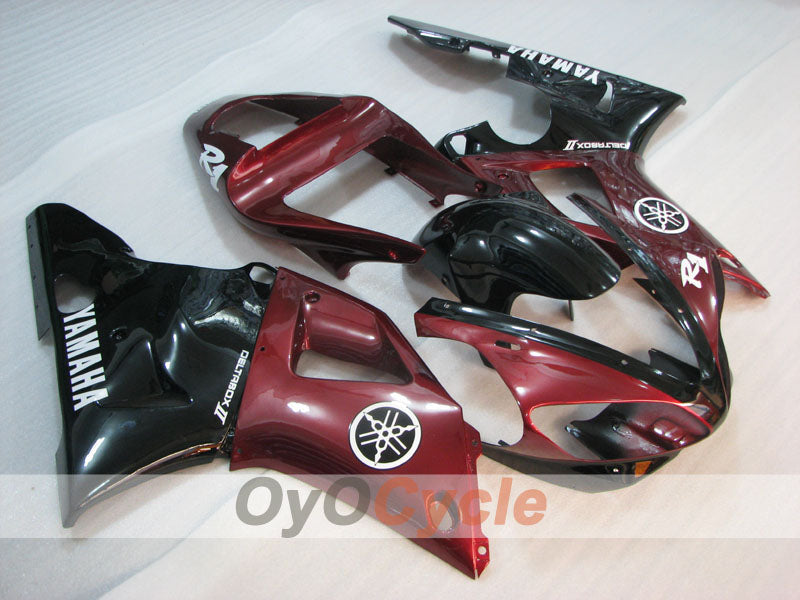 Injection Fairing kit for 00-01 YZF-R1 - Red Wine Color, Black - Factory Style #OYO87905738