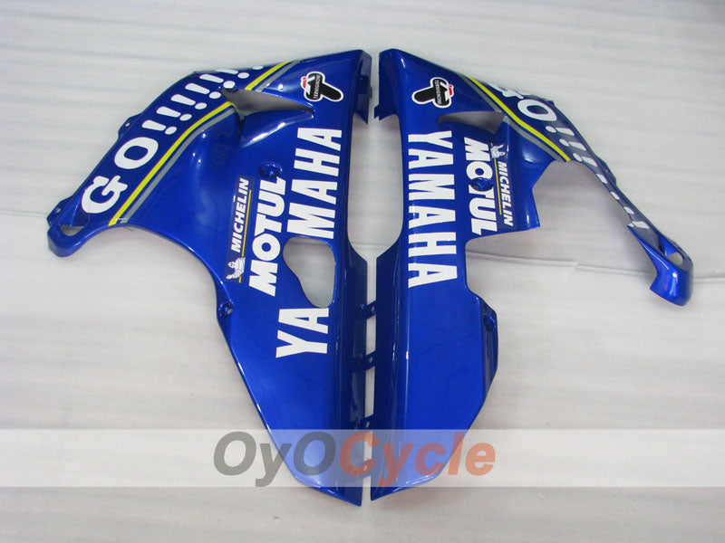 Injection Fairing kit for 00-01 YZF-R1 - Blue, White - GO!!!!!!!, MOTUL #OYO87905743