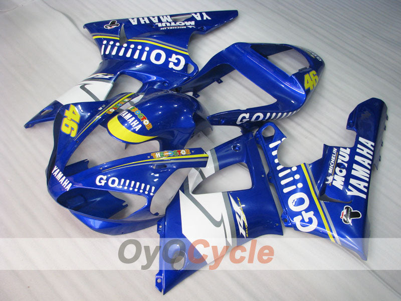 Injection Fairing kit for 00-01 YZF-R1 - Blue, White - GO!!!!!!!, MOTUL #OYO87905743 Secondary image