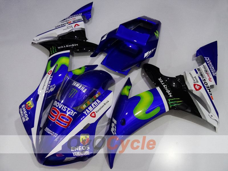 Injection Fairing kit for 02-03 YZF-R1 - Blue, White, Black - Monster #OYO87905763