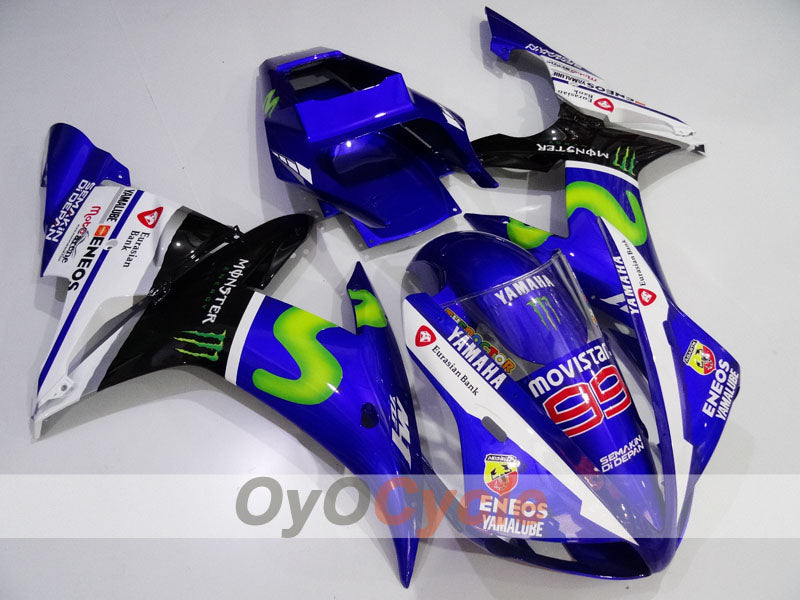 Injection Fairing kit for 02-03 YZF-R1 - Blue, White, Black - Monster #OYO87905763