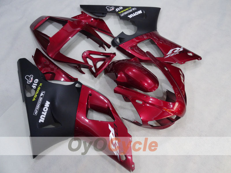 Injection Fairing kit for 98-99 YZF-R1 - Red Wine Color, Black - MOTUL #OYO87905775