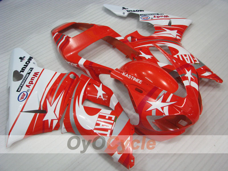 Injection Fairing kit for 98-99 YZF-R1 - Red, White - FIAT #OYO87905777