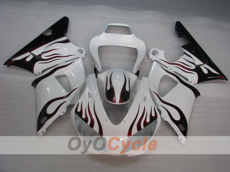 Injection Fairing kit for 98-99 YZF-R1 - White, Black - Flame #OYO87905779