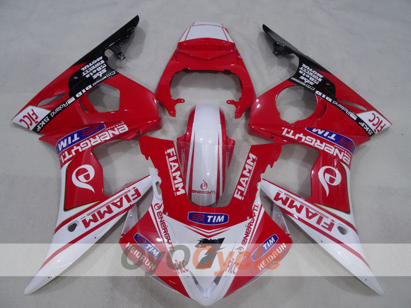 Injection Fairing kit for 05 YZF-R6 - Red, White - FIAMM #OYO87905833