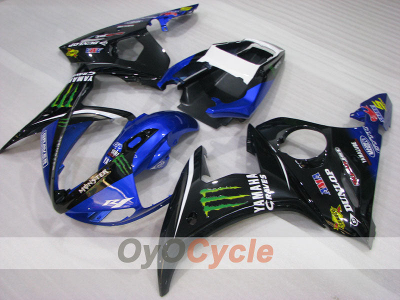 Injection Fairing kit for 03-04 YZF-R6 - Blue, Black - Monster #OYO87905792