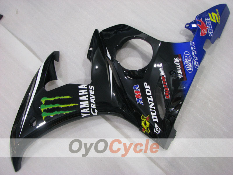 Injection Fairing kit for 05 YZF-R6 - Blue, Black - Monster #OYO87905836