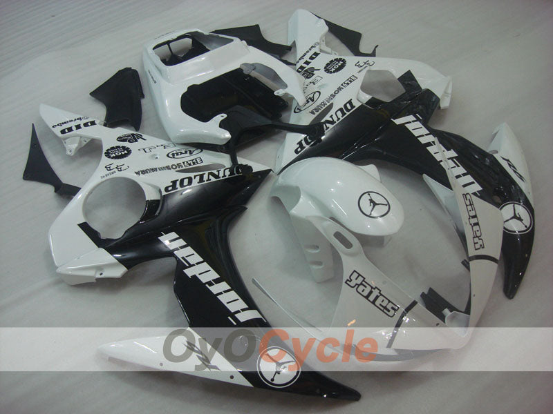 Injection Fairing kit for 03-04 YZF-R6 - White, Black - Jordan #OYO87905794