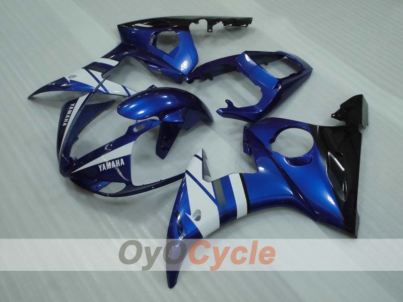 Injection Fairing kit for 03-04 YZF-R6 - Blue, White, Black - Factory Style #OYO87905800